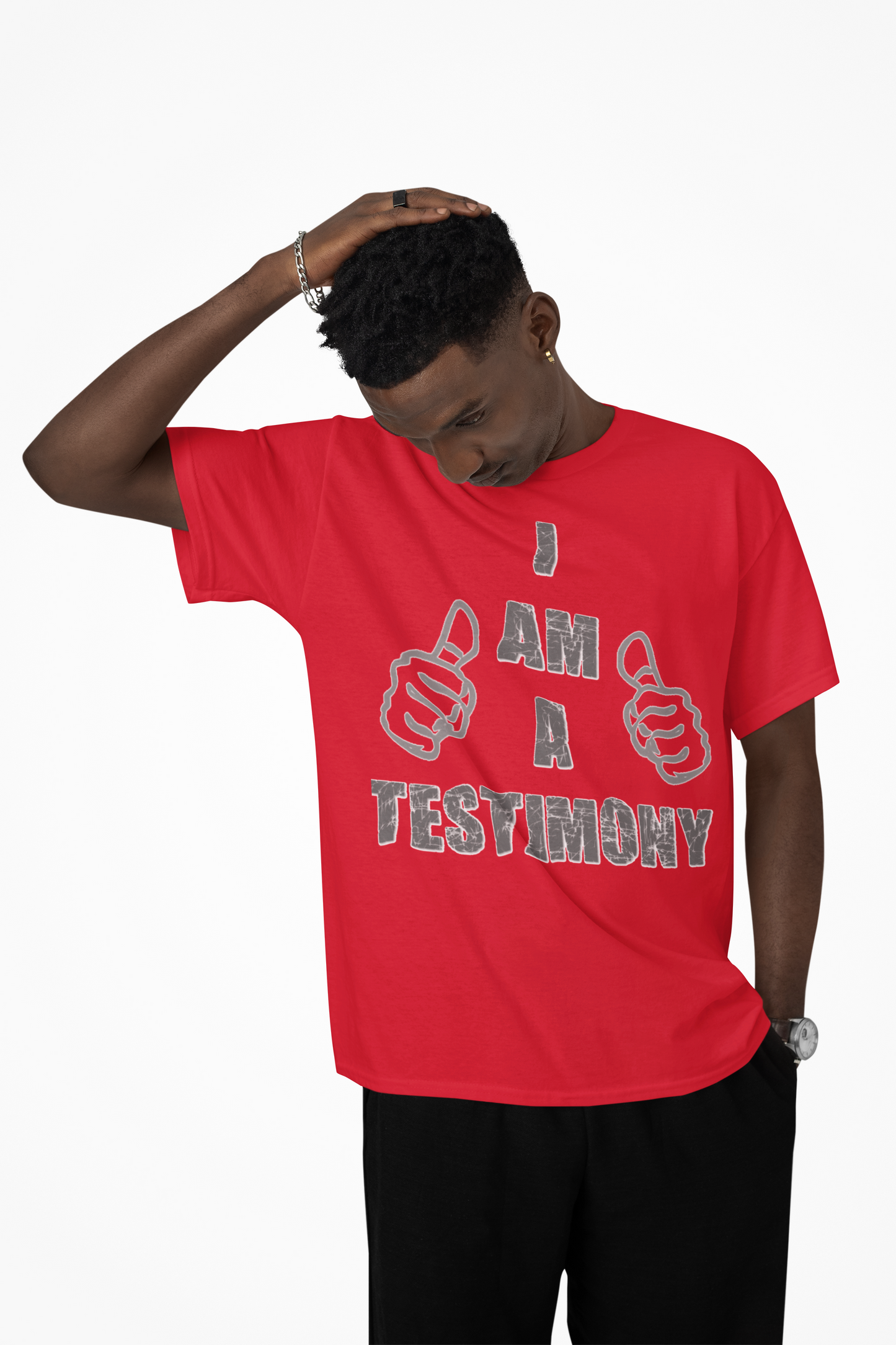 I AM A TESTIMONY TEE - RED