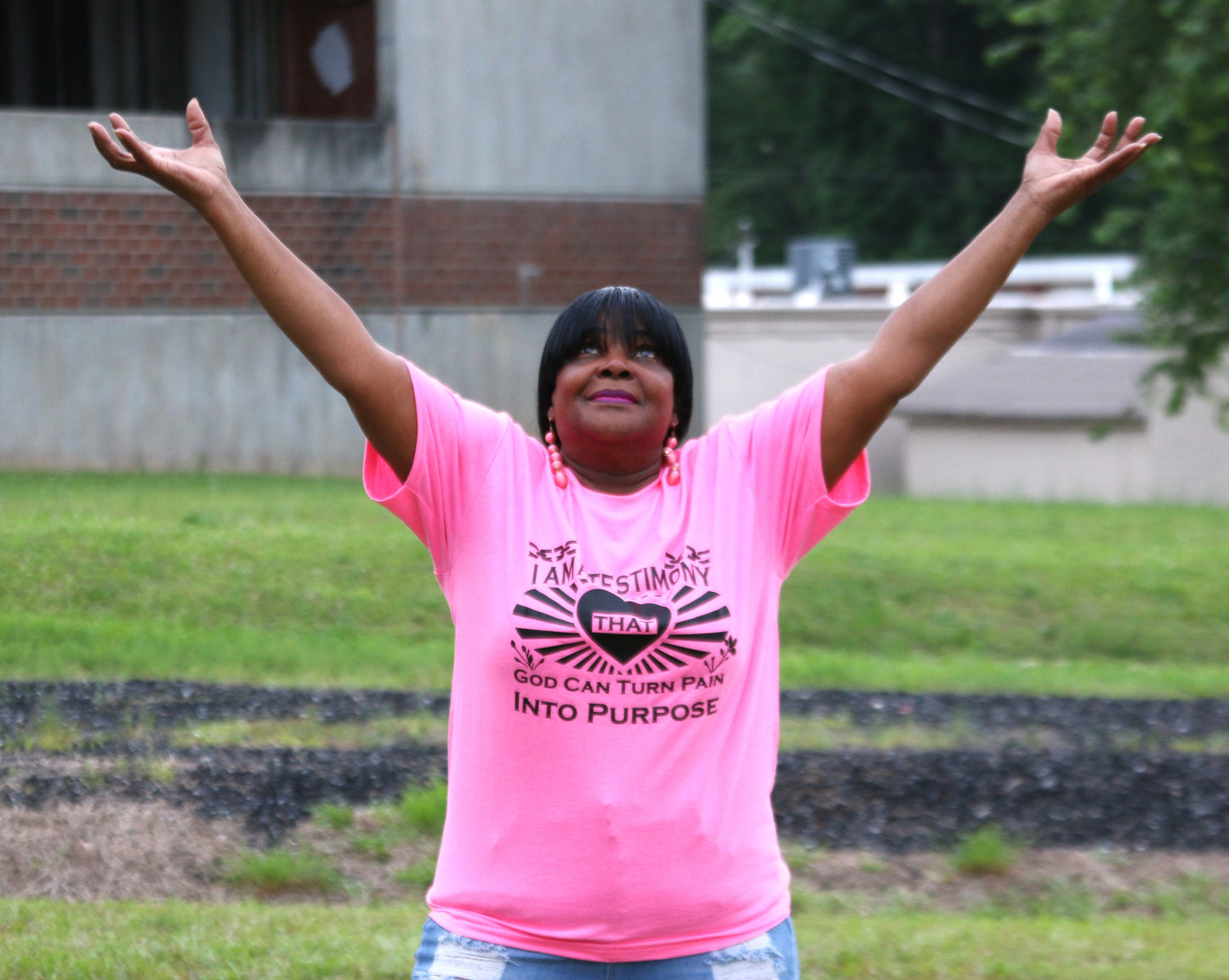 PAIN INTO PURPOSE TEE - PINK