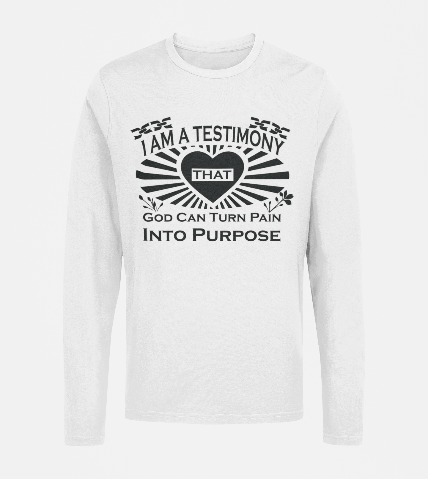 PAIN INTO PURPOSE LS TEE - WHITE