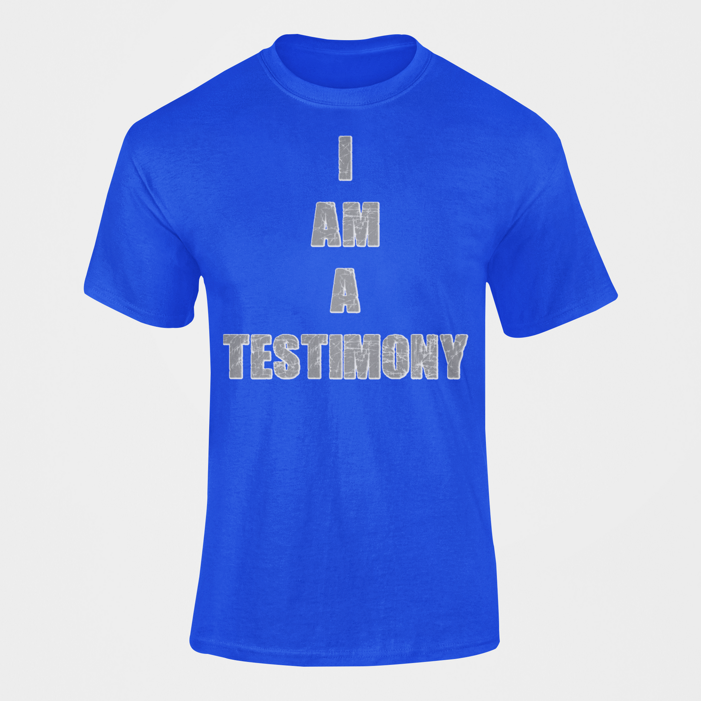 I AM A TESTIMONY TEE - ROYAL BLUE