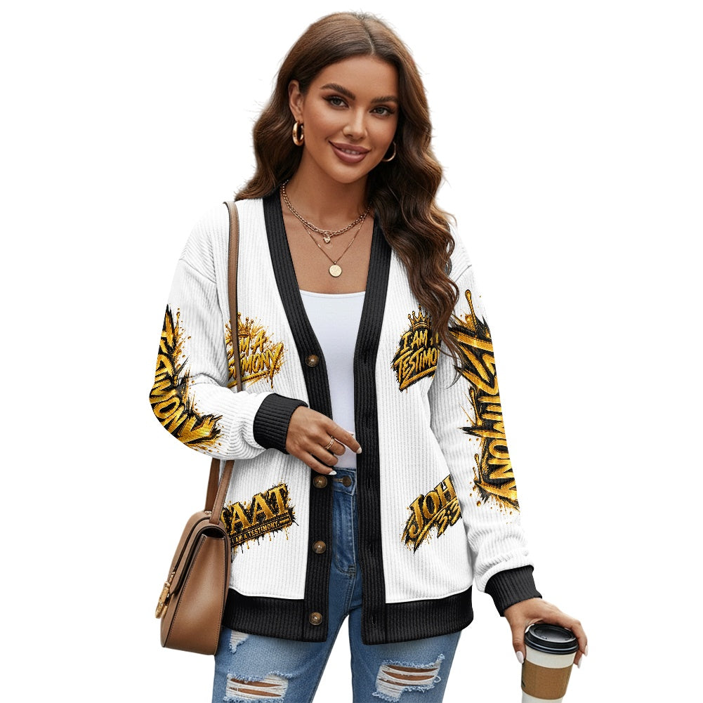 THE TESTIMONY CARDIGAN™  Women’s Urban Lux Graphic Cardigan