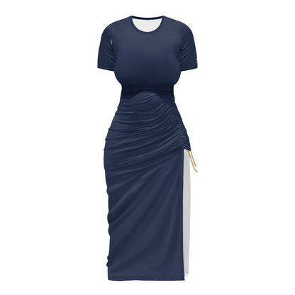 THE SIGNATURE™ Women’s Ruched Drawstring Midi Dress
