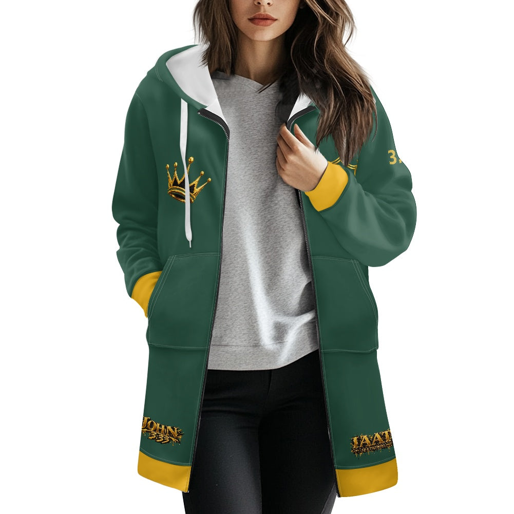 THE KINGDOM PRESENCE™ Women’s Longline Hooded Zip Coat