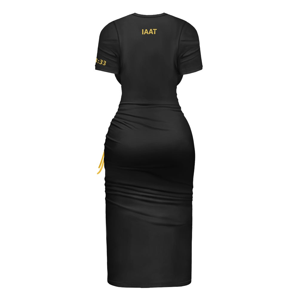 THE SIGNATURE™ Women’s Ruched Drawstring Midi Dress