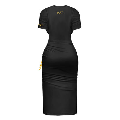 THE SIGNATURE™ Women’s Ruched Drawstring Midi Dress