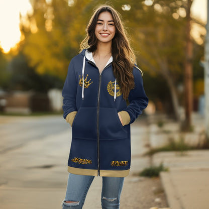 THE KINGDOM PRESENCE™ Women’s Longline Hooded Zip Coat