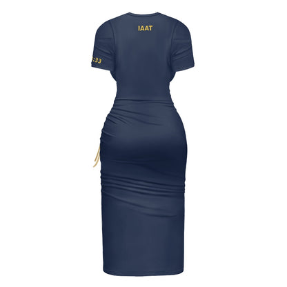 THE SIGNATURE™ Women’s Ruched Drawstring Midi Dress