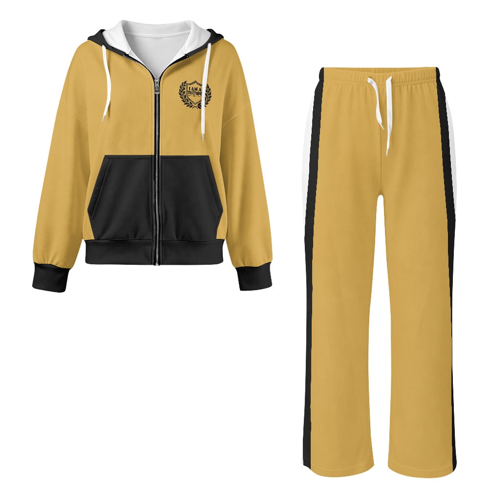 THE SIGNATURE LEISURE™ Women's Lux Hooded Cardigan & Wide-Leg Set