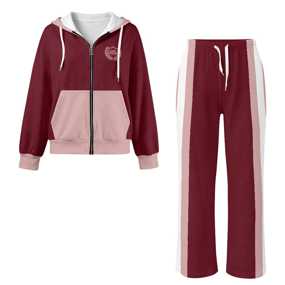 THE SIGNATURE LEISURE™ Women's Lux Hooded Cardigan & Wide-Leg Set
