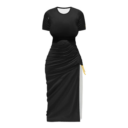 THE SIGNATURE™ Women’s Ruched Drawstring Midi Dress