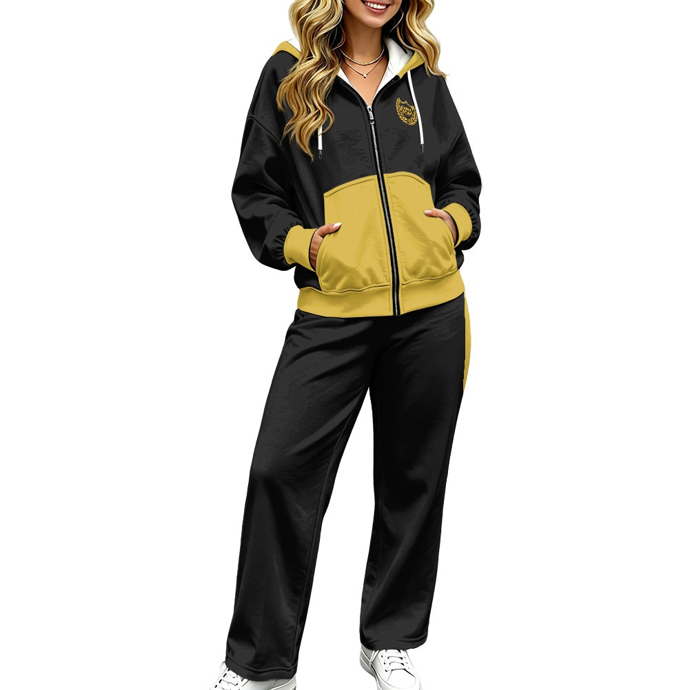 THE SIGNATURE LEISURE™ Women's Lux Hooded Cardigan & Wide-Leg Set