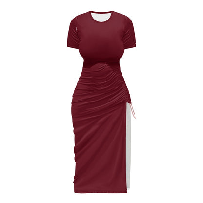 THE SIGNATURE™ Women’s Ruched Drawstring Midi Dress