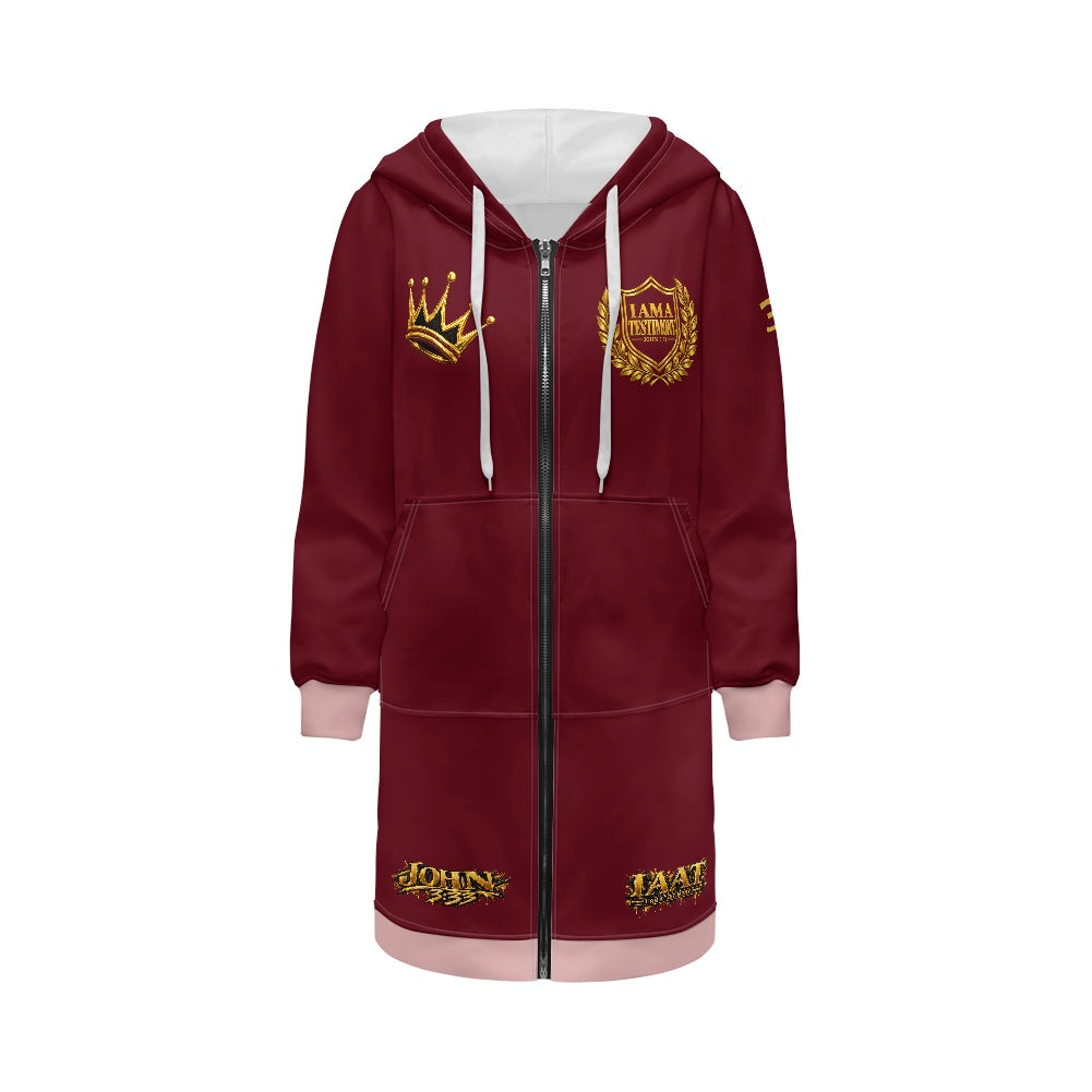 THE KINGDOM PRESENCE™ Women’s Longline Hooded Zip Coat