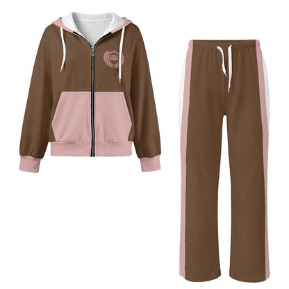 THE SIGNATURE LEISURE™ Women's Lux Hooded Cardigan & Wide-Leg Set