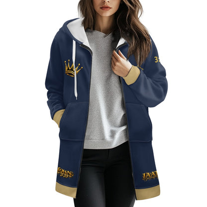 THE KINGDOM PRESENCE™ Women’s Longline Hooded Zip Coat