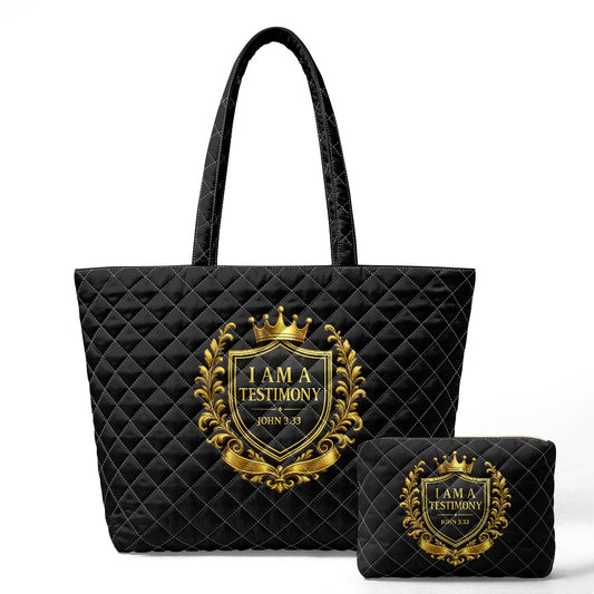THE HERITAGE TOTE™ Women’s Signature Quilted Tote & Pouch Se
