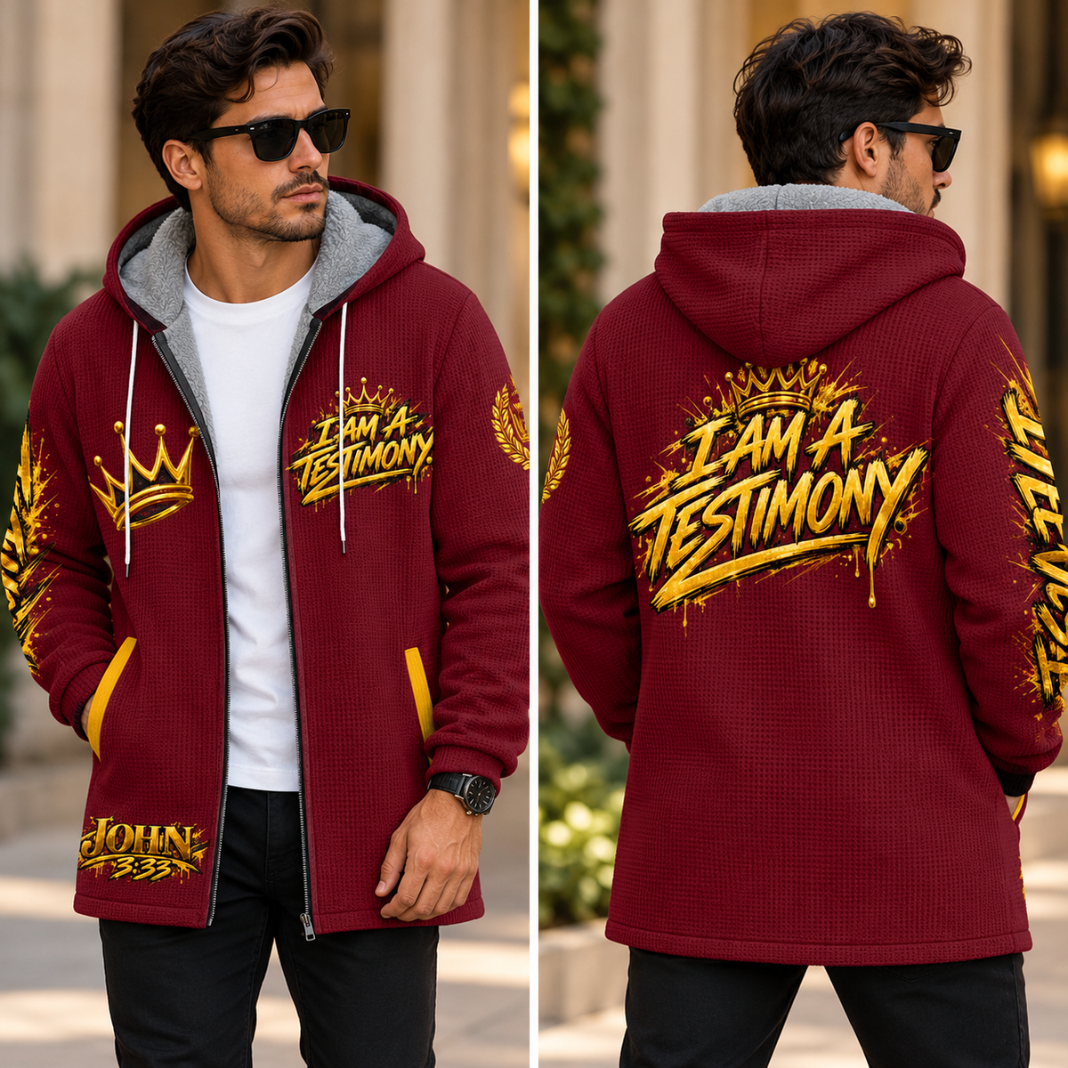 THE KINGDOM AUTHORITY™ Men’s Signature Hooded Long Jacket