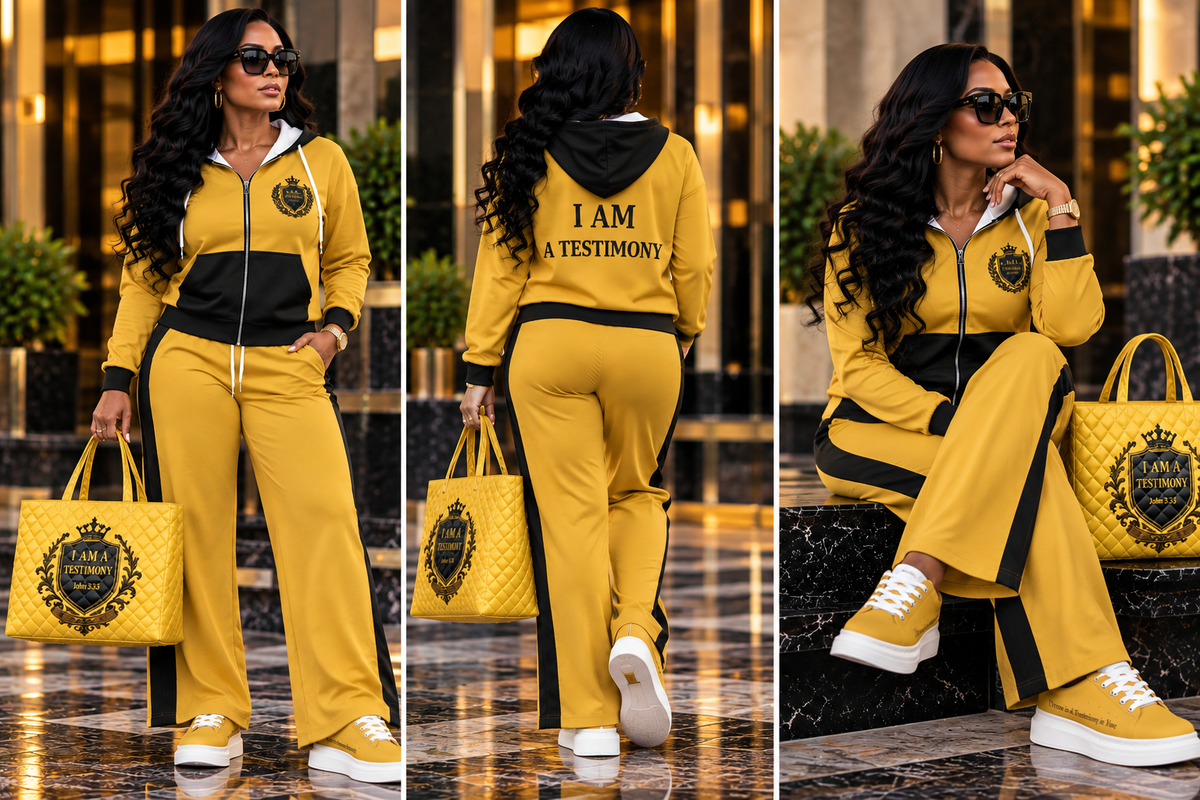 THE SIGNATURE LEISURE™ Women's Lux Hooded Cardigan & Wide-Leg Set