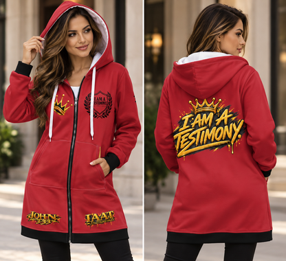 THE KINGDOM PRESENCE™ Women’s Longline Hooded Zip Coat