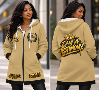 THE KINGDOM PRESENCE™ Women’s Longline Hooded Zip Coat