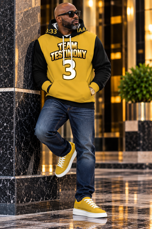 THE TESTIMONY LS™ — SIGNATURE Men’s Long-Sleeve Hooded Jersey