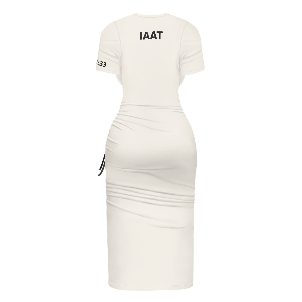 THE SIGNATURE™ Women’s Ruched Drawstring Midi Dress