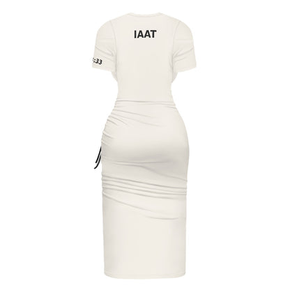 THE SIGNATURE™ Women’s Ruched Drawstring Midi Dress