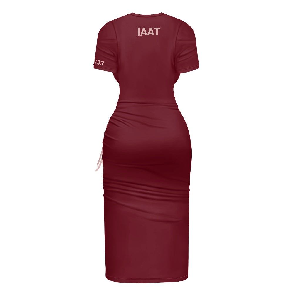 THE SIGNATURE™ Women’s Ruched Drawstring Midi Dress
