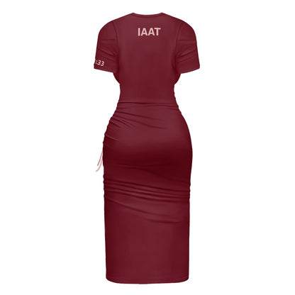 THE SIGNATURE™ Women’s Ruched Drawstring Midi Dress