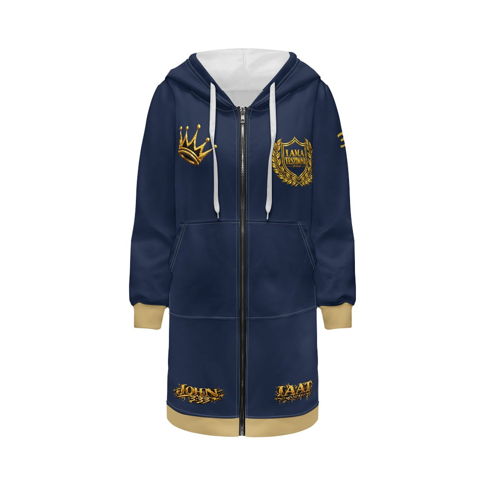 THE KINGDOM PRESENCE™ Women’s Longline Hooded Zip Coat