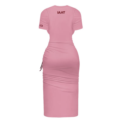 THE SIGNATURE™ Women’s Ruched Drawstring Midi Dress