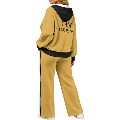 THE SIGNATURE LEISURE™ Women's Lux Hooded Cardigan & Wide-Leg Set