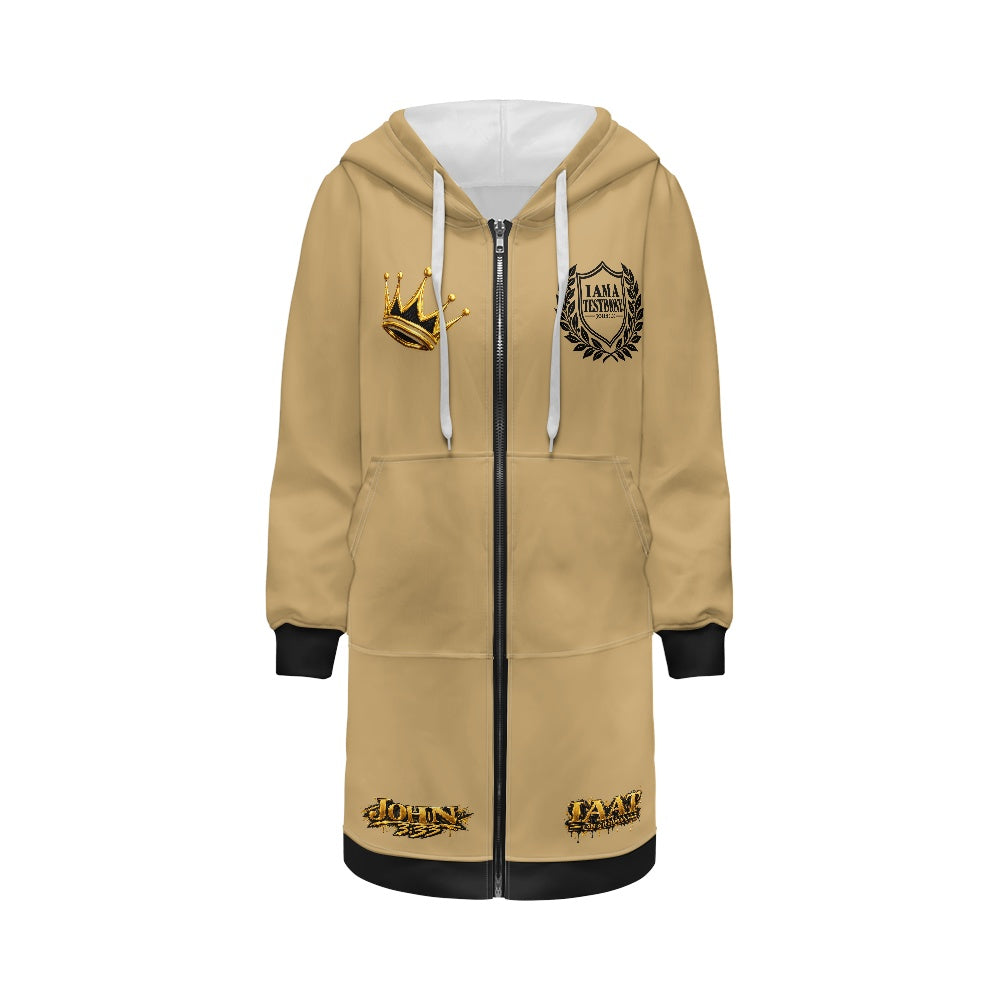THE KINGDOM PRESENCE™ Women’s Longline Hooded Zip Coat