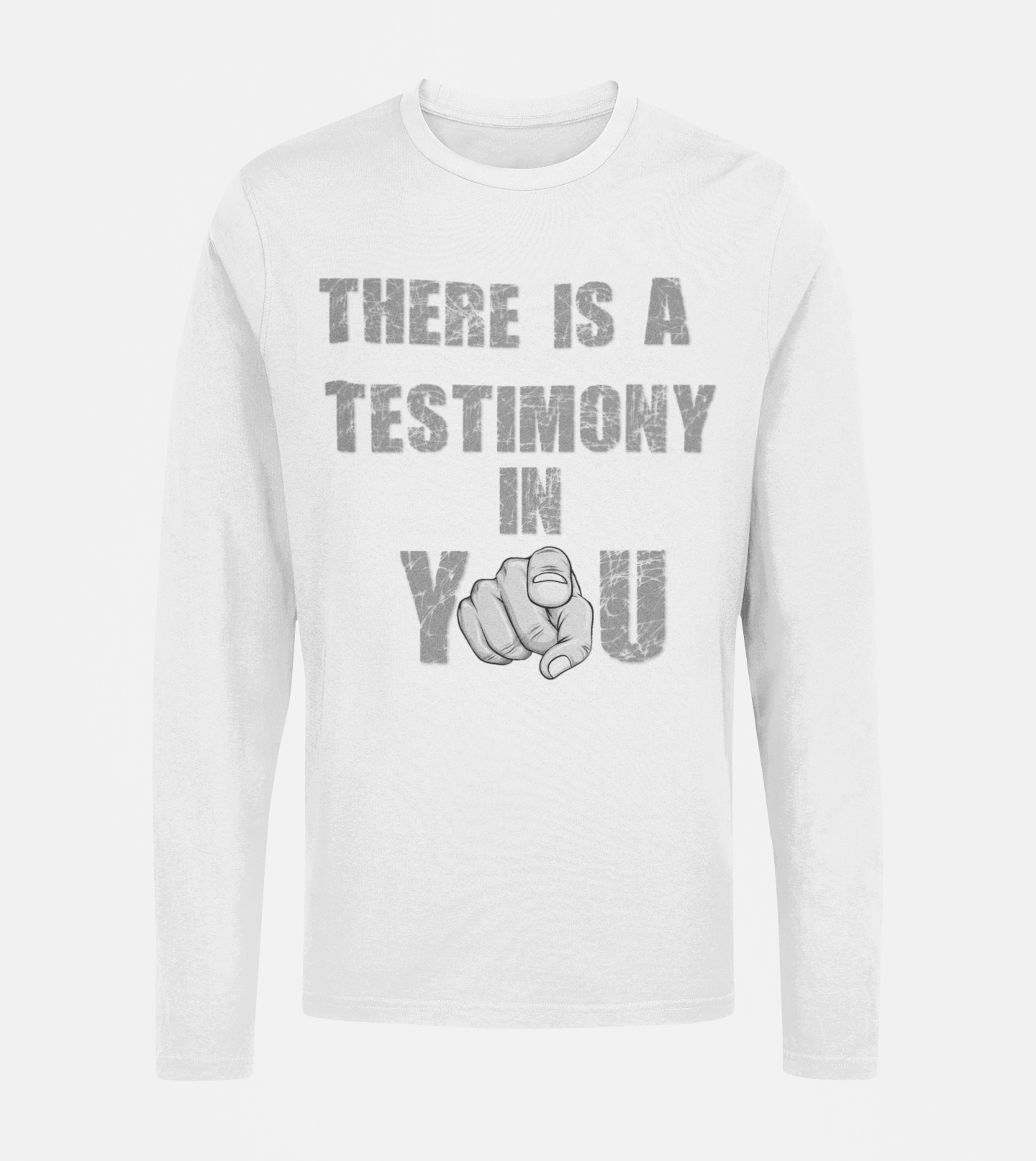 THERE IS A TESTIMONY IN YOU LS TEE - WHITE