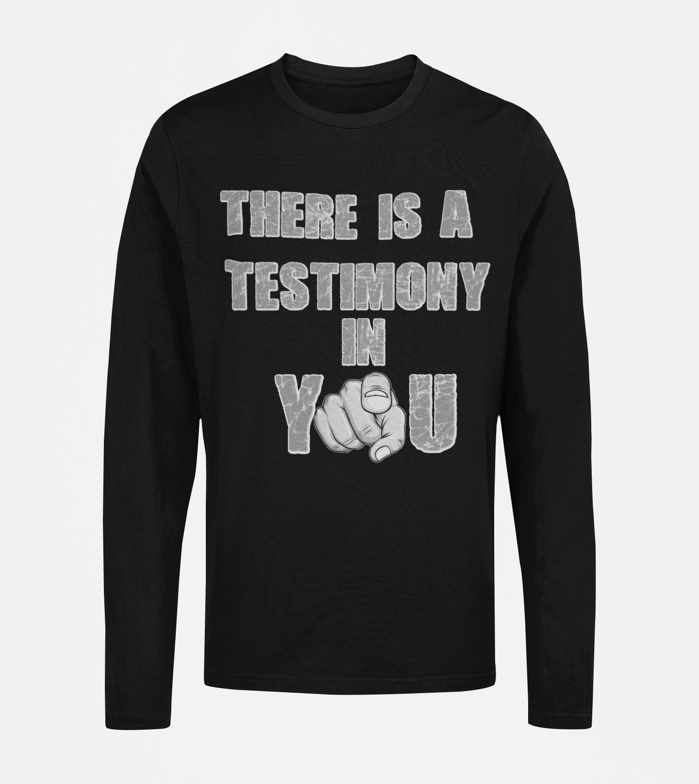 THERE IS A TESTIMONY IN YOU LS TEE - BLACK