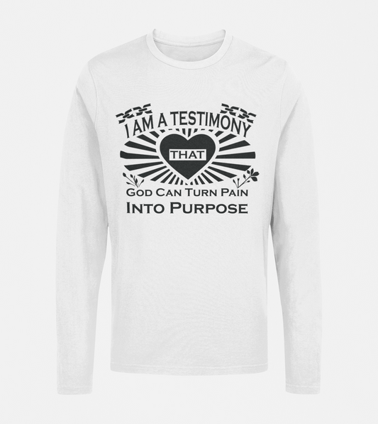 PAIN INTO PURPOSE LS TEE - WHITE