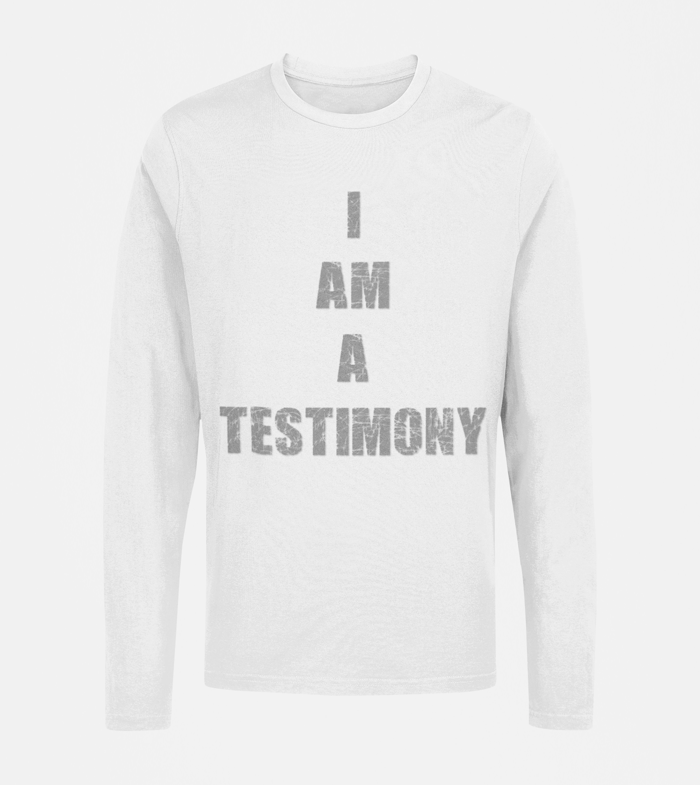 I AM A TESTIMONY - LS WHITE TEE