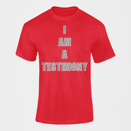I AM A TESTIMONY TEE - RED